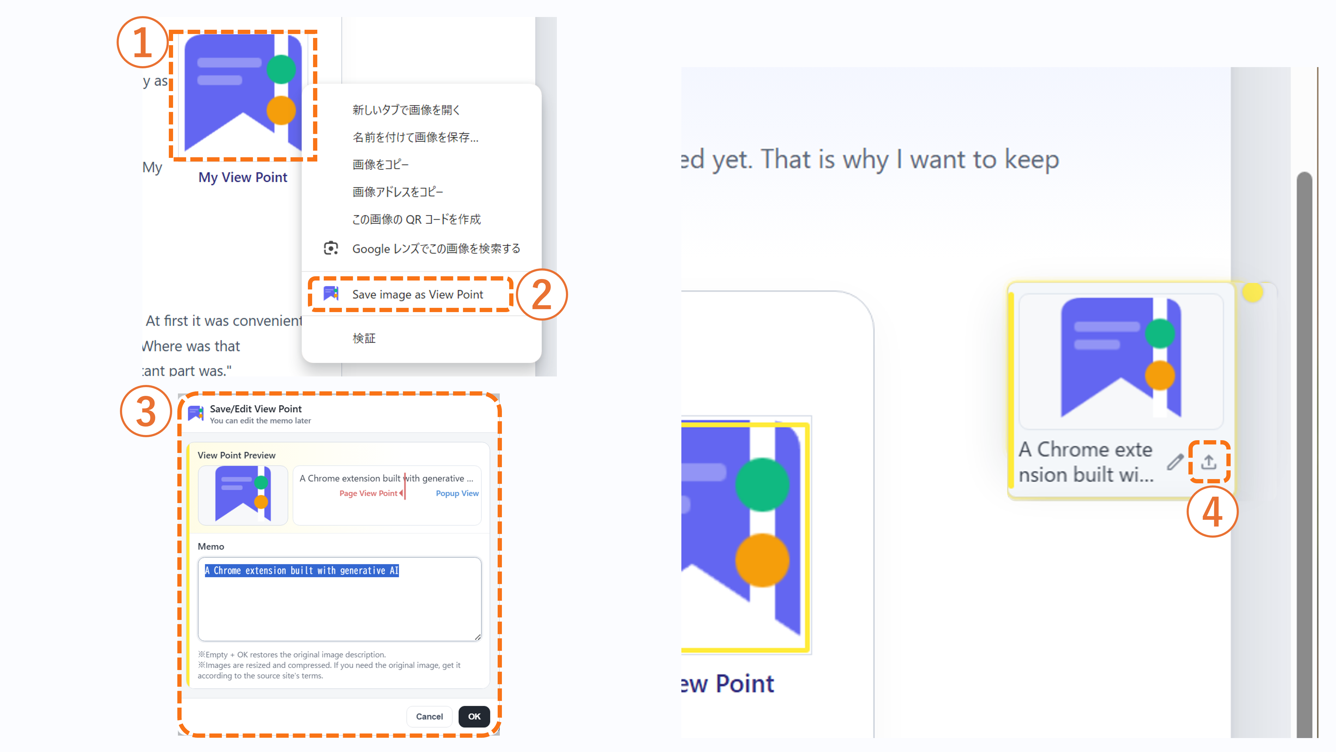 Saving, copying, and downloading an Image View Point